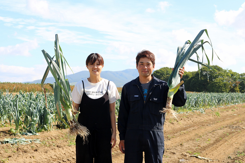 三野さんが育てる国産のポワロ葱