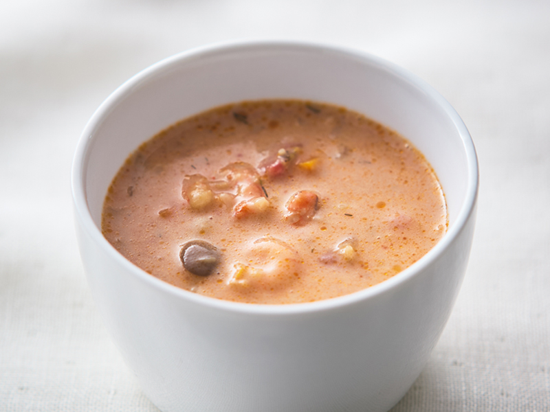 野菜ときのこの海老チャウダー